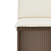 Thumbnail for 3-tlg. Bistro-Set mit Kissen Braun Poly Rattan