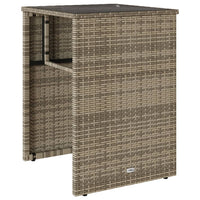 Thumbnail for 3-tlg. Bistro-Set mit Kissen Grau Poly Rattan