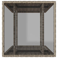 Thumbnail for 3-tlg. Bistro-Set mit Kissen Grau Poly Rattan