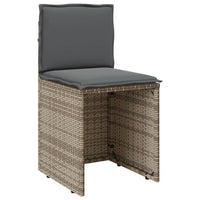 Thumbnail for 3-tlg. Bistro-Set mit Kissen Beige Poly Rattan