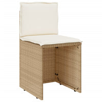 Thumbnail for 3-tlg. Bistro-Set mit Kissen Beige Poly Rattan