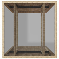 Thumbnail for 3-tlg. Bistro-Set mit Kissen Beige Poly Rattan