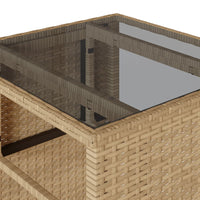 Thumbnail for 3-tlg. Bistro-Set mit Kissen Beige Poly Rattan