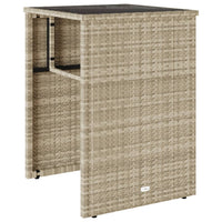 Thumbnail for 3-tlg. Bistro-Set mit Kissen Hellgrau Poly Rattan