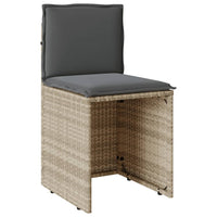 Thumbnail for 3-tlg. Bistro-Set mit Kissen Hellgrau Poly Rattan