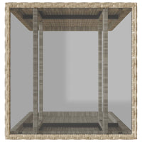 Thumbnail for 3-tlg. Bistro-Set mit Kissen Hellgrau Poly Rattan
