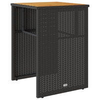 Thumbnail for 3-tlg. Bistro-Set mit Kissen Schwarz Poly Rattan