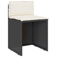 Thumbnail for 3-tlg. Bistro-Set mit Kissen Schwarz Poly Rattan