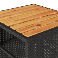 Thumbnail for 3-tlg. Bistro-Set mit Kissen Schwarz Poly Rattan