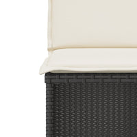 Thumbnail for 3-tlg. Bistro-Set mit Kissen Schwarz Poly Rattan