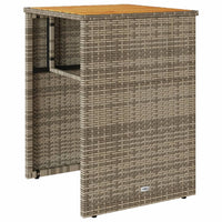 Thumbnail for 3-tlg. Bistro-Set mit Kissen Grau Poly Rattan
