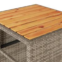 Thumbnail for 3-tlg. Bistro-Set mit Kissen Grau Poly Rattan