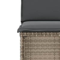 Thumbnail for 3-tlg. Bistro-Set mit Kissen Grau Poly Rattan