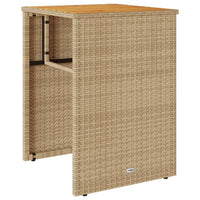 Thumbnail for 3-tlg. Bistro-Set mit Kissen Beige Poly Rattan