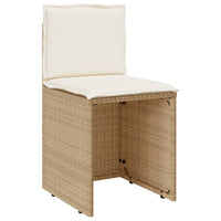Thumbnail for 3-tlg. Bistro-Set mit Kissen Beige Poly Rattan