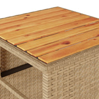 Thumbnail for 3-tlg. Bistro-Set mit Kissen Beige Poly Rattan
