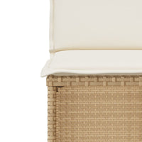 Thumbnail for 3-tlg. Bistro-Set mit Kissen Beige Poly Rattan