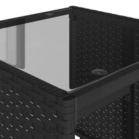 Thumbnail for 4-tlg. Garten-Sofagarnitur mit Kissen Schwarz Poly Rattan