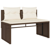 Thumbnail for 4-tlg. Garten-Sofagarnitur mit Kissen Braun Poly Rattan