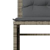 Thumbnail for 4-tlg. Garten-Sofagarnitur mit Kissen Grau Poly Rattan