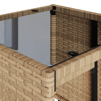 Thumbnail for 4-tlg. Garten-Sofagarnitur mit Kissen Beige Poly Rattan