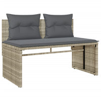 Thumbnail for 4-tlg. Garten-Sofagarnitur mit Kissen Hellgrau Poly Rattan