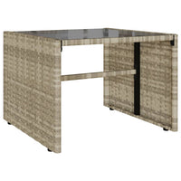 Thumbnail for 4-tlg. Garten-Sofagarnitur mit Kissen Hellgrau Poly Rattan