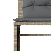 Thumbnail for 4-tlg. Garten-Sofagarnitur mit Kissen Hellgrau Poly Rattan