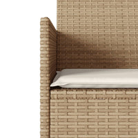 Thumbnail for Gartensofa 2-Sitzer mit Tisch und Kissen Beige Poly Rattan