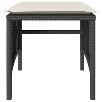 Thumbnail for Gartensofa 2-Sitzer mit Tisch und Hockern Schwarz Poly Rattan