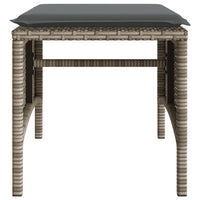 Thumbnail for Gartensofa 2-Sitzer mit Tisch und Hockern Grau Poly Rattan