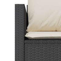 Thumbnail for 3-tlg. Bistro-Set mit Kissen Schwarz Poly Rattan