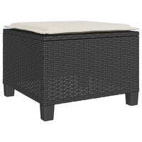 Thumbnail for 3-tlg. Bistro-Set mit Kissen Schwarz Poly Rattan