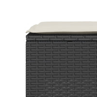 Thumbnail for 3-tlg. Bistro-Set mit Kissen Schwarz Poly Rattan
