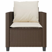Thumbnail for 3-tlg. Bistro-Set mit Kissen Braun Poly Rattan
