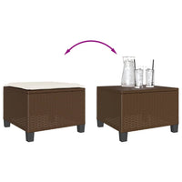 Thumbnail for 3-tlg. Bistro-Set mit Kissen Braun Poly Rattan