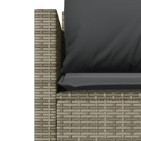 Thumbnail for 3-tlg. Bistro-Set mit Kissen Grau Poly Rattan