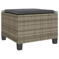 Thumbnail for 3-tlg. Bistro-Set mit Kissen Grau Poly Rattan