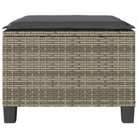 Thumbnail for 3-tlg. Bistro-Set mit Kissen Grau Poly Rattan