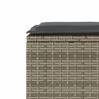Thumbnail for 3-tlg. Bistro-Set mit Kissen Grau Poly Rattan