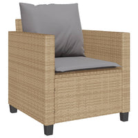 Thumbnail for 3-tlg. Bistro-Set mit Kissen Beige Poly Rattan