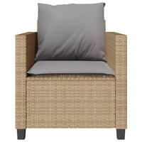 Thumbnail for 3-tlg. Bistro-Set mit Kissen Beige Poly Rattan