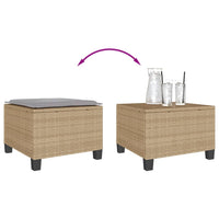 Thumbnail for 3-tlg. Bistro-Set mit Kissen Beige Poly Rattan