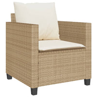 Thumbnail for 3-tlg. Bistro-Set mit Kissen Beige Poly Rattan