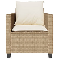 Thumbnail for 3-tlg. Bistro-Set mit Kissen Beige Poly Rattan