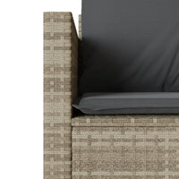 Thumbnail for 3-tlg. Bistro-Set mit Kissen Hellgrau Poly Rattan