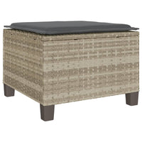 Thumbnail for 3-tlg. Bistro-Set mit Kissen Hellgrau Poly Rattan