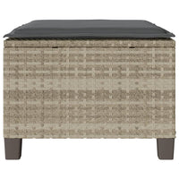Thumbnail for 3-tlg. Bistro-Set mit Kissen Hellgrau Poly Rattan