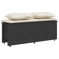 Thumbnail for 3-tlg. Garten-Essgruppe mit Kissen Schwarz Poly Rattan