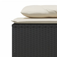 Thumbnail for 3-tlg. Garten-Essgruppe mit Kissen Schwarz Poly Rattan